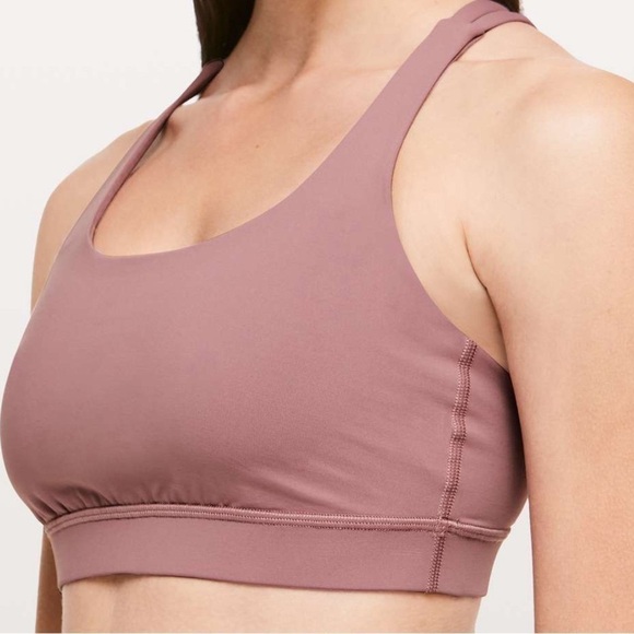 lululemon athletica Other - Lululemon Energy Bra Size 6 Spanish Rose Pink Strappy Medium Support